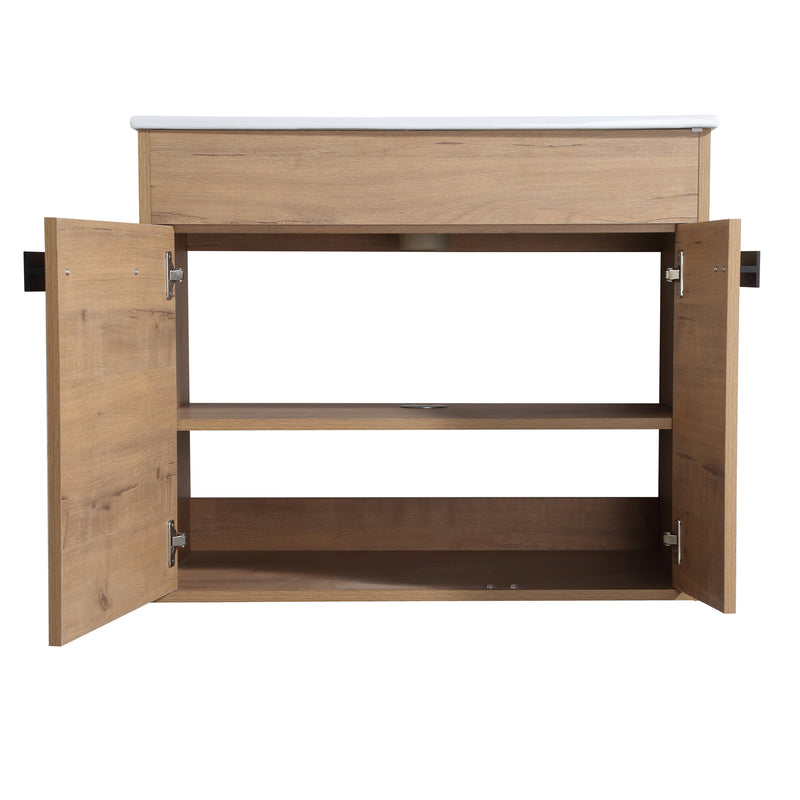 30 Inch Bathroom Vanity With Sink, Freestanding Bathroom Vanity or Floating is Optional Conversion 30x18-00330IMO-1(KD-Packing)