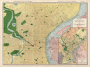 Vintage Map of Philadelphia, Pennsylvania 1924