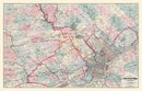 Vintage Map of Philadelphia, Pennsylvania 1882