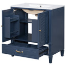 Bathroom Vanity With Sink, Soft Closing Door, Multi Functional Storage by HouseOfZazla