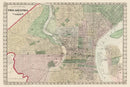 Vintage Map of Philadelphia, Pennsylvania 1874