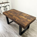 Extendable Dining Room Table For 6 8 10, Modern Farmhouse Wooden Kitchen Expanding Table, Long Large Expandable Dining Room Conference Table - Deep Rustic Brown by HouseOfZazla