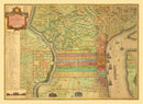 Vintage Map of Philadelphia, Pennsylvania 1802
