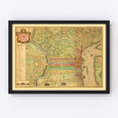 Vintage Map of Philadelphia, Pennsylvania 1802