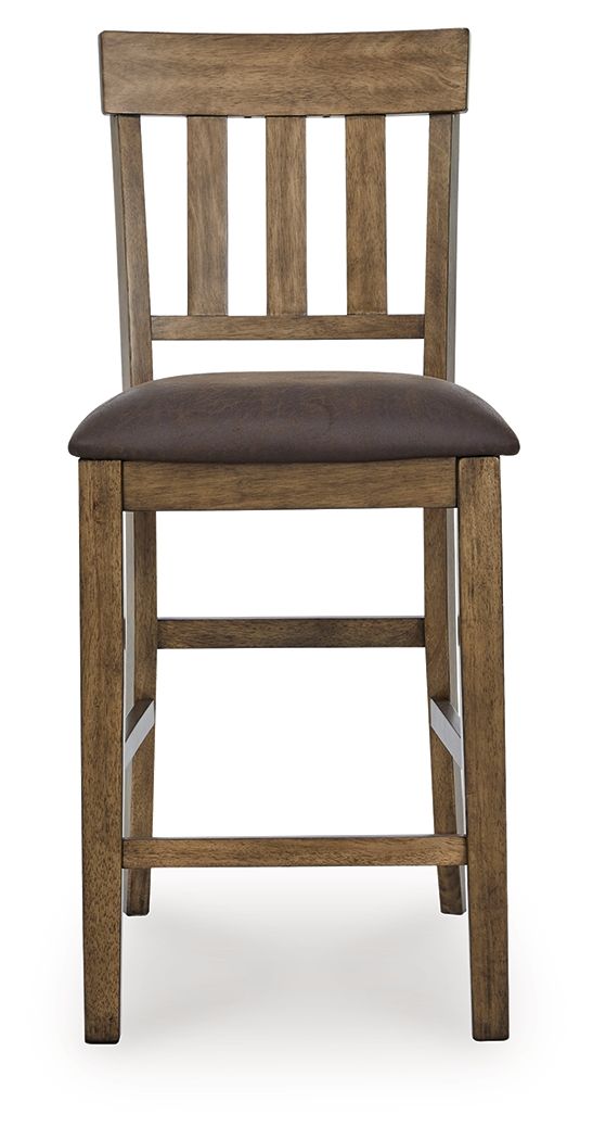 Urbinforte - Upholstered Barstool (Set of 2) - Light Brown, photo 2 of 7