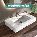 Glossy White Integrated Solid Surface Basin by HouseOfZazla