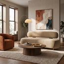 Lunara 66 in. Modern Curved Upholstered Chenille Sofa