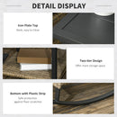 3 Piece Patio Rocking Chair Set, Outdoor Wicker Bistro Set with 2 Cushioned Porch Rockers and 2 Tier Coffee Table for Garden, Porch, Backyard, Light Gray