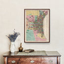Vintage Map of Philadelphia, Pennsylvania 1836