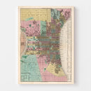 Vintage Map of Philadelphia, Pennsylvania 1836