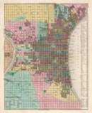 Vintage Map of Philadelphia, Pennsylvania 1836