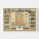 Vintage Map of Philadelphia, Pennsylvania 1938