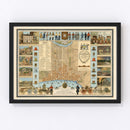 Vintage Map of Philadelphia, Pennsylvania 1938