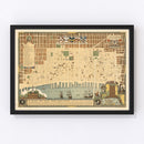 Vintage Map of Philadelphia, Pennsylvania 1934