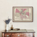 Vintage Map of Baltimore, Maryland 1865