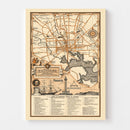 Vintage Map of Baltimore, Maryland 1936
