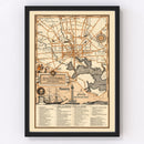 Vintage Map of Baltimore, Maryland 1936