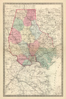Vintage Map of Baltimore, Maryland 1866