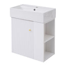 Modern Floating Bathroom Vanity With Ceramic Basin Perfect For Small Bathrooms by HouseOfZazla
