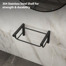 Wall Mounted Rectangular Bathroom Sink With 304 Stainless Steel Towel Bar & Overflow - White by Unique Piece Furniture