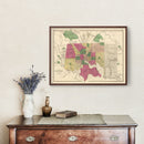 Vintage Map of Baltimore, Maryland 1873