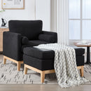 Oversized 360 Degree Swivel Barrel Accent Chair And Ottoman Set With Storage by HouseOfZazla