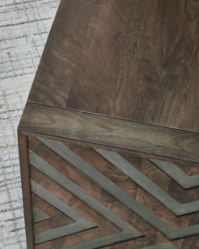 Dreggan - Square End Table - Brown, photo 3 of 7