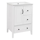 Retro Bathroom Vanity With Sink, Soft Closing Cabinet & Drawers by HouseOfZazla