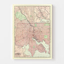 Vintage Map of Baltimore, Maryland 1897