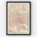 Vintage Map of Baltimore, Maryland 1897