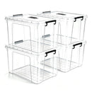 4 Pack 90 QT Plastic Storage Bins with Lids