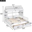 House Platform Beds With 2 Drawers, Side By Side Design by HouseOfZazla