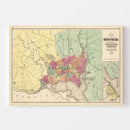 Vintage Map of Washington, DC 1873