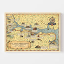 Vintage Map of Washington, DC 1932