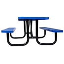 Rectangular Outdoor Steel Picnic Table With Umbrella Pole by HouseOfZazla