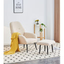 Light luxury single sofa modern simple living room balcony leisure sofa chair,beige