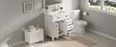 30" White Bathroom Vanity with Ceramic Sink