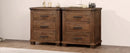 Rustic Three Drawer Reclaimed Solid Wood Farmhouse Nightstand Set of Two by HouseOfZazla