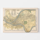 Vintage Map of Pittsburgh, Pennsylvania 1891