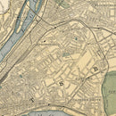 Vintage Map of Pittsburgh, Pennsylvania 1891
