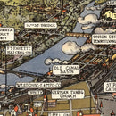 Vintage Map of Pittsburgh, Pennsylvania 1939