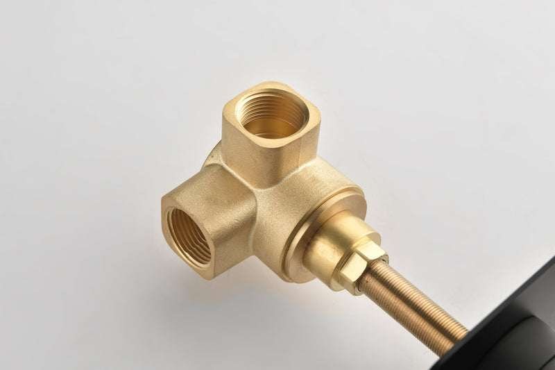 3/4" Cast Metal Volume Control Valve 3-Piece Extra High Flow Master Shower Volume Control Adjustable brass handle valve body, 1 piece each on the left and right