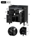 Bathroom Vanity With 2 Drawers and Tip-Out Storage Cabinet by HouseOfZazla