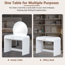 Makeup Vanity Table With Mirror Touch Screen Lighted Mirror, Dressing Table With Drawer For Bedroom - White by HouseOfZazla