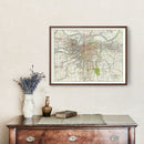 Vintage Map of Kansas City, Kansas 1920