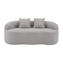 Curved Loveseat Sofa With Round Armrest by HouseOfZazla