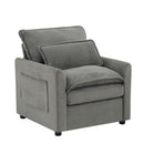 Modern Single Seat Accent Chair With Side Storage Pockets by HouseOfZazla