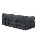 Modern 2 Tone Fabric Convertible Sleeper Sofa Bed