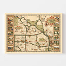 Vintage Map of Kansas City, Missouri 1930