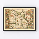 Vintage Map of Kansas City, Missouri 1930